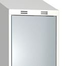 Klädskåp Sonesson, BxDxH 400x550x1900 mm, sockel, 1 dörr i 1 skåp, grå/vit