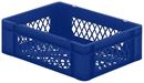 Plastback Teff med perforerad sida och botten, LxBxH 400x300x120 mm, blå, 5-pack
