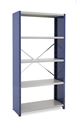 Lagerhylla  Blå/Grå, täckt gavel, grund, BxDxH 1000x400x1960