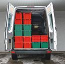 Förvaringslåda Louise, volym 34 l, VE 3-pack, väggar och botten täta, grön