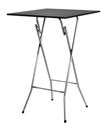 Fällbart ståbord, LxB 700x700 mm, svart skiva