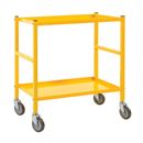 Rullbord Attila, på hjul, LxBxH 690x430x750 mm, gul, max 150 kg