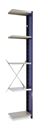 Lagerhylla  Blå/Grå, täckt gavel, halvutbyggnad, BxDxH 500x300x2500