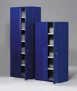 Lagerhylla , skåp med hyllor, HxD 1960x400 mm, blå