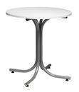 Matsalsbord Big Apple, Ø 1100 mm vit/silver