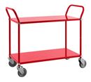 Rullbord Balder, 2 hyllplan, röd, max 250 kg