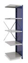 Lagerhylla  Blå/Grå, täckt gavel, halvutbyggnad, BxDxH 500x600x1960
