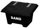 Gatusandlåda Kiruna, 65 l, svart, LxBxH 690x540x400 mm