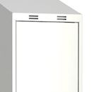 Klädskåp Sonesson, BxDxH 1200x550x1900 mm, benstativ, 3 dörrar i 3 skåp, vit/vit