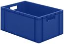 Plastback Teff med tät sida och botten, LxBxH 600x400x266 mm, blå, 5-pack