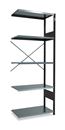 Lagerhylla  Svart/Galvad, utbyggnad, BxDxH 965x500x2500, öppen