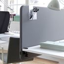 Bordsskärm Standard, med runda hörn, B 800 mm, grå