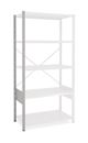 Lagerhylla  Hyllgavelstege, öppen, DxH 500x1960, vit