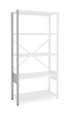 Lagerhylla  Hyllgavelstege, öppen, DxH 400x1960, vit