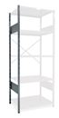 Lagerhylla  Hyllgavelstege, öppen, DxH 700x2500, galv