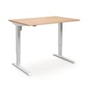 Höj och sänkbart skrivbord Venla, rak, LxB 1200x800 mm, björk/vit