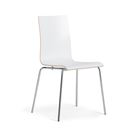 Skalstol Alma, stapelbar, 4-pack, vit/krom