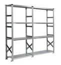 Lagerhylla Flex, med galvaniserade stålhyllplan