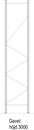 Gavel till Lagerhylla Maxi, HxBxD 3000x65x1210 mm