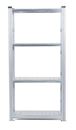 Lagerhylla Flex, grund, BxDxH 976x500x1972, 4 st galvade hyllplan