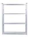 Lagerhylla Flex, grund, BxDxH 1576x500x1972, 4 st galvade hyllplan