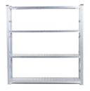 Lagerhylla Flex, grund, BxDxH 1876x600x1972, 4 st galvade hyllplan