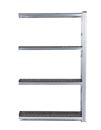 Lagerhylla Flex, utbyggnad, BxDxH 1206x320x1972, 4 st svarta hyllplan