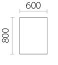 Bord DUO-C, rak skiva, LxB 800x600 mm, bok/svart