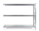 Lagerhylla Maxi, utbyggnad, BxDxH 2420x1200x2000, galvade hyllplan