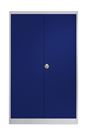 Plåtskåp Universal, BxDxH 1200x600x1950 grå/blå med dubbeldörr