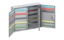 Nyckelskåp med 400 krokar, BxDxH 730x140x550 mm, grå