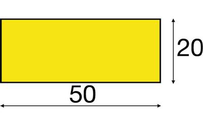 Ytskydd, 50x20 mmx1 m, rektangulär, stor, gul/svart