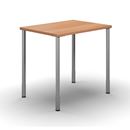 Bord DUO-C, rak skiva, LxB 800x600 mm, bok/silver