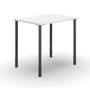 Bord DUO-C, rak skiva, LxB 800x600 mm, vit/svart