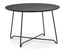 Soffbord Linnea, stabilt metallunderrede, diameter 700 mm, svart/svart
