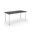 Bord DUO-C, rak skiva, LxB 1600x800 mm, mörkgrå/vit