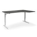 Höj och sänkbart hörnskrivbord Venla, höger, LxB 1800x1200 mm, mörkgrå/vit