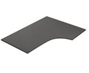 Skrivbordsskiva Hörna, höger, LxB 1600x1200 mm, mörkgrå