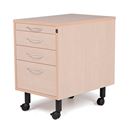 Skrivbordshurts Miami på ben med hjul, björk laminat