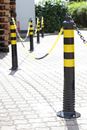 Trafikpollare Vinne, gummi, Hxø 1000x80 mm, svart/gul