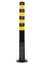 Trafikpollare Vinne, gummi, Hxø 1000x80 mm, svart/gul