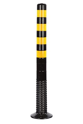 Trafikpollare Vinne, gummi, Hxø 1000x80 mm, svart/gul