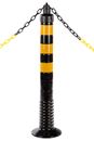 Trafikpollare Vinne, gummi, Hxø 750x80 mm, svart/gul