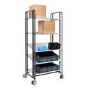 Hyllvagn Fangan, LxBxH 877x638x1850 mm, 5 hyllplan