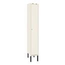 Klädskåp Sonesson, BxDxH 300x550x1900 mm, benstativ, 1 dörr i 1 skåp, vit/vit