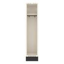 Klädskåp Sonesson, BxDxH 400x550x1900 mm, sockel, 1 dörr i 1 skåp, blå/vit