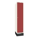 Klädskåp Sonesson Flex, 1 dörr i 1 skåp, BxD 400x550 mm/skåp, röd/vit