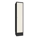 Klädskåp Sonesson Flex, 1 dörr i 1 skåp, BxD 400x400 mm/skåp, vit/svart