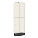 Klädskåp Sonesson Flex, 4 dörrar i 2 skåp, BxD 300x400 mm/skåp, vit dörr och stomme