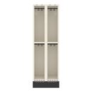 Klädskåp Sonesson Flex, 4 dörrar i 2 skåp, BxD 300x550 mm/skåp, blå/vit